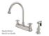 Kingston Brass Kitchen Faucet | Restoration 8" | Centerset | Side Spray | Deck Mount
