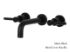 Kaiser KS8120DKL Double-Handle 3-Hole Wall Mount Bathroom Faucet, Matte Black