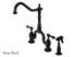 Kingston Brass Kitchen Faucet | English Country | Bridge | Side Spray | Deck Mount