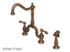 Kingston Brass Kitchen Faucet | English Country | Bridge | Side Spray | Deck Mount