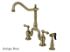 Kingston Brass Kitchen Faucet | English Country | Bridge | Side Spray | Deck Mount