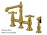 Picture of Kingston Brass English Country 4-Hole Bridge Kitchen Faucet with Spray