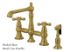 Kingston Brass Kitchen Faucet | English Country | 4-Hole Bridge | Side Spray | Deck Mount