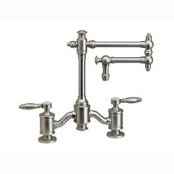 Waterstone Towson 12" Articulated Spout Bridge Kitchen Faucet - Lever Handles