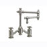 Waterstone Towson 12" Articulated Spout Bridge Kitchen Faucet - Cross Handles