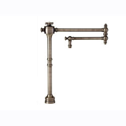 Waterstone Traditional Deck Mounted Pot Filler Faucet - Cross Handle