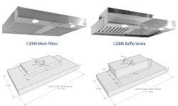 Picture of 30" Mesh or Baffle Range Hood Liner