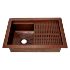 Hand hammered copper kitchen sink