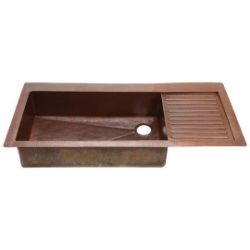 Rustic copper kitchen sink
