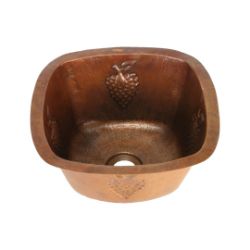 	SoLuna Copper Bar Sink | 15" | Rounded Edge | Grapes