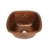 SoLuna Copper Bar Sink | 15" | Rounded Edge | Fleur de Lis