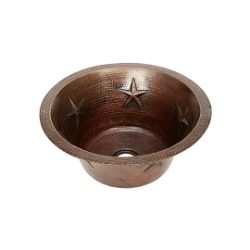 SoLuna Copper Bar Sink | Round | Stars
