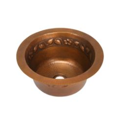 SoLuna Copper Bar Sink | Round | Floral