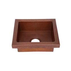SoLuna Copper Prep Sink | 17" | Rimmed | Rectangle