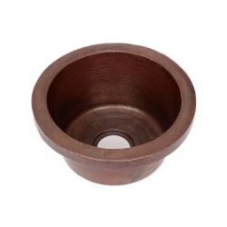 SoLuna Copper Prep Sink | 16" | Rimmed | Round