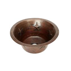 SoLuna Copper Prep Sink | Round | Stars