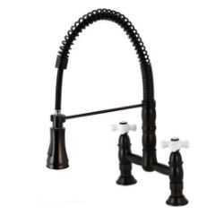 Kingston Brass Kitchen Faucet | Heritage | Bridge | Deck Mount