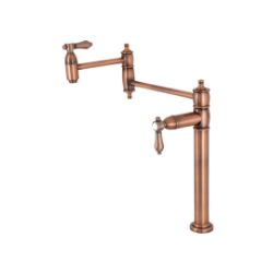 Kingston Brass Kitchen Faucet | Restoration | Pot Filler | Single Hole | Deck Mount