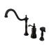 Kingston Brass Kitchen Faucet | Templeton | Single Handle | Side Spray | Deck Mount