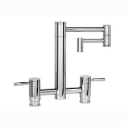 Waterstone Kitchen Faucet | Hunley | Bridge | 12" Articulated Spout | Deck Mount