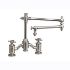 Waterstone Kitchen Faucet | Towson | Bridge | 18" Articulated Spout | Cross Handles | Deck Mount