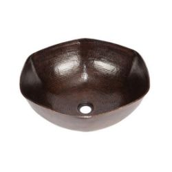 16" Espeso Canto Copper Vessel Sink by SoLuna