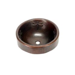 17" Prescenio Copper Vessel Sink - Dragonfly by SoLuna