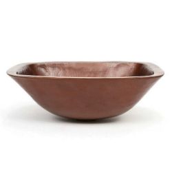 17" Rectangular Ovoid Copper Vessel Sink by SoLuna