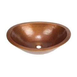 19" Oval Caliz Copper Vessel Sink by SoLuna