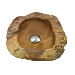 Teak Wood Vessel Sink | Small | Round