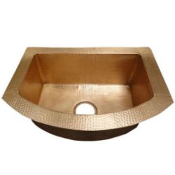 Hand hammered copper kitchen sink