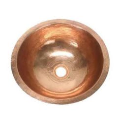 14" Round Copper Bathroom Sink by SoLuna