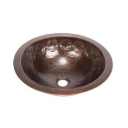 15" Round Copper Bathroom Sink - Joining Rings by SoLuna