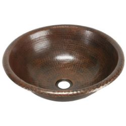 15" Round Copper Bathroom Sink by SoLuna