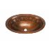 19" Oval Copper Bathroom Sink - Floral by SoLuna