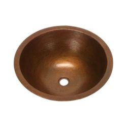 17" Round Copper Bathroom Sink by SoLuna