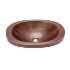 21" Oval Copper Bathroom Sink w/Raised Rim by SoLuna