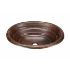 19" Oval Copper Bathroom Sink - Rings by SoLuna