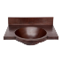 24" Wall-Mount Round Copper Bathroom Sink by SoLuna