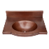 24" Wall-Mount Oval Copper Bathroom Sink by SoLuna