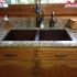 Hand hammered copper kitchen sink