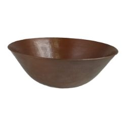 16" Espeso Redondo Copper Vessel Sink by SoLuna