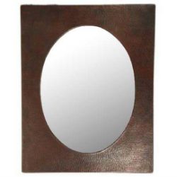 Copper Oval Mirror