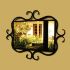 Wrought Iron Mirror Frame with Curved Details
