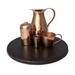 Hammered Copper Lazy Susan by SoLuna