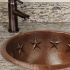 17" Round Copper Bathroom Sink - Stars by SoLuna