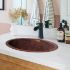 15" Oval Copper Bathroom Sink by SoLuna