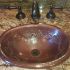	19" Oval Copper Bathroom Sink - Joining Rings by SoLuna