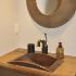 	20.5" Curved Trough Copper Bathroom Sink by SoLuna
