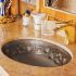15" Oval Copper Bathroom Sink - Floral by SoLuna